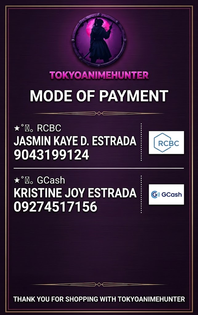 Tokyo Anime Hunter accepted modes of payment